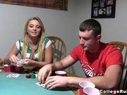 After They Were Playing A Card Game, Naughty Girls Got Down And Dirty With Their Partners