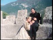 Beautiful Ladies Are Doing Naughty Things On A Fortress Wall, While No One Is Watching Them