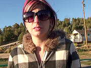 Joanna Angel Cannot Find A Bathroom So She Pisses In The Grass