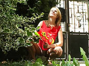 Water Gun Fight Ends Up With Passionate Lesbian Sex In The Garden