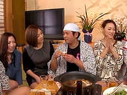 Wild Japanese Chick With A Hot Body Enjoying A Hardcore Gangbang