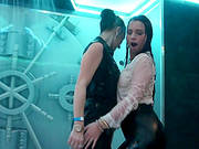 Sluts Getting Wet In An On Stage Shower At A Dance Club