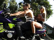 Horny Biker Fucks And Licks His Girlfriend Outdoor