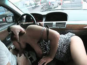 Kinky Girl Gives A Blowjob In A Car And Gets Her Asshole Toyed