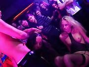 Bald Headed Dude Timo Finger Fucks Two Trashy Chicks At The Party