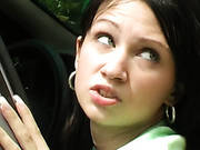 Trashy Teen With Slutty Eyes Takes Some Hard Cock From Behind