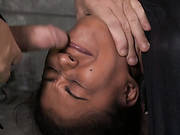 Belted And Wrapped Chick Yasmine De Leon Gets Her Throat Fucked