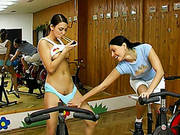 Sporty Beauties With Tanned Bodies Put On A Good Lesbian Show