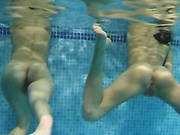 Sensual Lesbian Girlfriends Making Love Under The Water