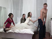 Two Bride Maids Teaching Bride Good Sucking Skills