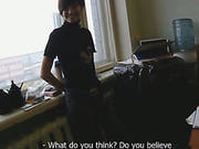 Bare Boned Brunette With Short Hair Gives Blowjob On A Hidden Glasses Camera