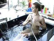 Two Sexy And Kinky Lesbian Sluts In A Bath Tub Together