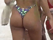 Super Stacked Latina Girls Are Having Fun On The Beach In Tiny Bikinis