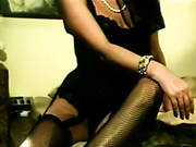 Mysterious Blonde Lady In Stockings Milks Cock With Her Hands And Mouth