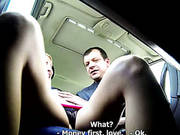 Picked Up Whore Gives Deepthroat Blowjob In The Car
