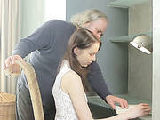 Cute Euro Teen Alina Is Seduced By Old Bearded Gentleman