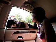 Picked Up Whore Lyla Storm Plays With Boobs In The Car