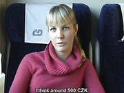 Hussy Veronica Gives Blowjob To One Strange Dude In The Train