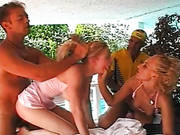 Two Horny Boyfriends Drill Hard Lustful Chicks Simultaneously