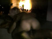 Thirsting Blond Haired Tramp Rides Staff Dick Of One Freak In The Darkness