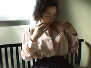 Perverted House Wife Plays With Her Tits And Masturbates Her Pussy