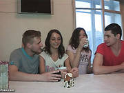Teen Girls And Their Boyfriends Fool Around