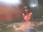 Amateur Gets In The Hot Tub With Him