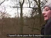 Brunette In Pantyhose Sucks Huge Dick And Fucks In Woods
