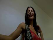 Provocative Brunette Bombshell Tittyfucks His Dick Before Hot Banging.