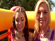 Nasty Lesvian Chicks Tease Thick Schlong