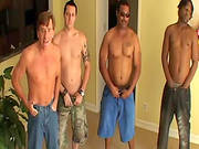 Blonde Gal Nailed In Gang Bang Porn