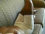 Busty Milf Plays With Her Pantyhose