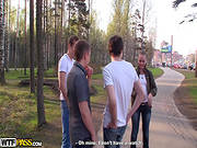 Young Blonde In Dirty Gang Bang