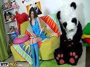 Teen Having Hardcore Sex With Panda