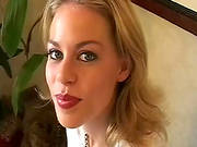 Naughty Blonde Enjoys Smoking And Posing