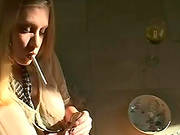 Smoking Blonde Amazes In Hot Solo