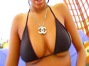 Horny Black Diamond Poses Her Pussy