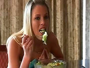 Blondie Likes To Smoke And Tease