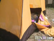 18yo Teenager Loly Jerking Off In A Tent