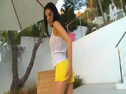 Skinny Babe With Amazing Ass Doing Strip