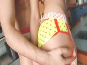 Teen Couple Banging In The Kitchen Hard