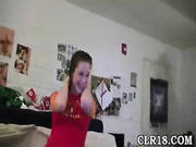 College Pretty Hot Slut Sucks Off -47