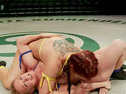 Redhead Babe Fucks The Blonde With A Strap-on On A Ring
