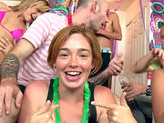Naughty Chicks Suck Dicks And Get Fucked At A Party