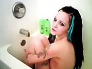 Kinky Alternative Girlfriend Fingers Herself