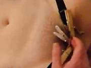 Mrs Snd Gets Her Pussy Pegged Open
