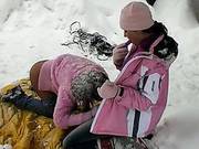 Lesbian Fun In The Snow