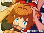 Bondage Hentai With Gagging Brutally Gangbanged By Bandits