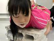 Japanese Schoolgirl Bound And Drilled In Classroom