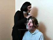Sissy Male And His Domina In Spanking Game